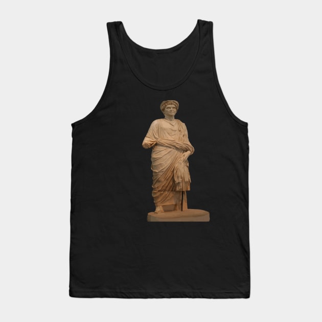 Statue of A Roman Priest Wearing A Toga Tank Top by taiche